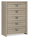 Rocco Bedroom Chest of Drawers, 5-Drawer, 36\"W x 52\"H - Light Brown