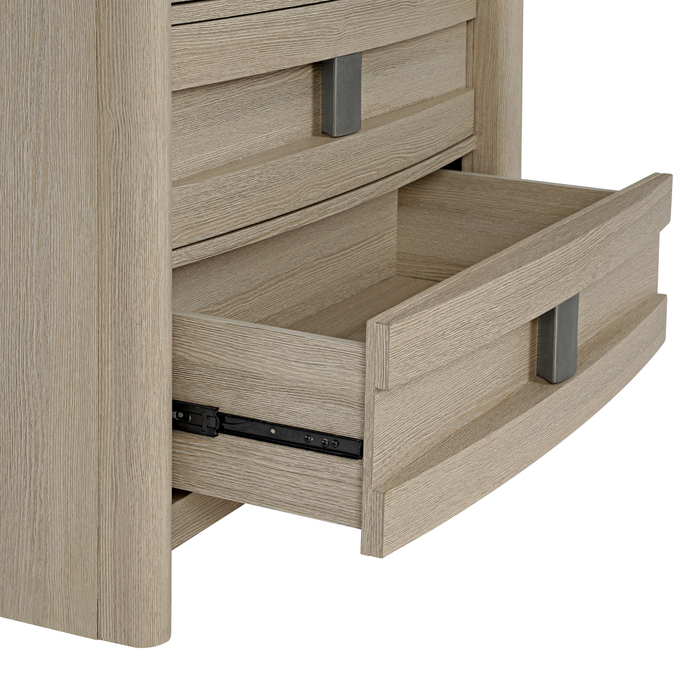 Rocco Bedroom Chest of Drawers, 5-Drawer, 36\"W x 52\"H - Light Brown