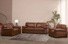 Rodeo 91” Top-Grain Genuine Leather Sofa with Removable Cushions – Chestnut | Sofa Rodeo de 91 po en cuir véritable de qualité supérieure avec coussins amovibles - marron
