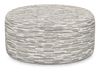 Made in Canada Customizable Sofa Lab Round 38\" Fabric Ottoman – Flint Accent Fabric 