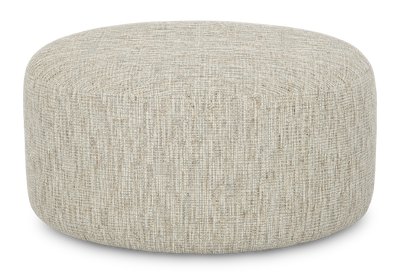 Made in Canada Customizable Sofa Lab Round 38" Fabric Ottoman – Rust Accent Fabric | Pouf courbé personnalisable de Sofa Lab de 38 po fabriqué au Canada en tissu - tissu décoratif Rust