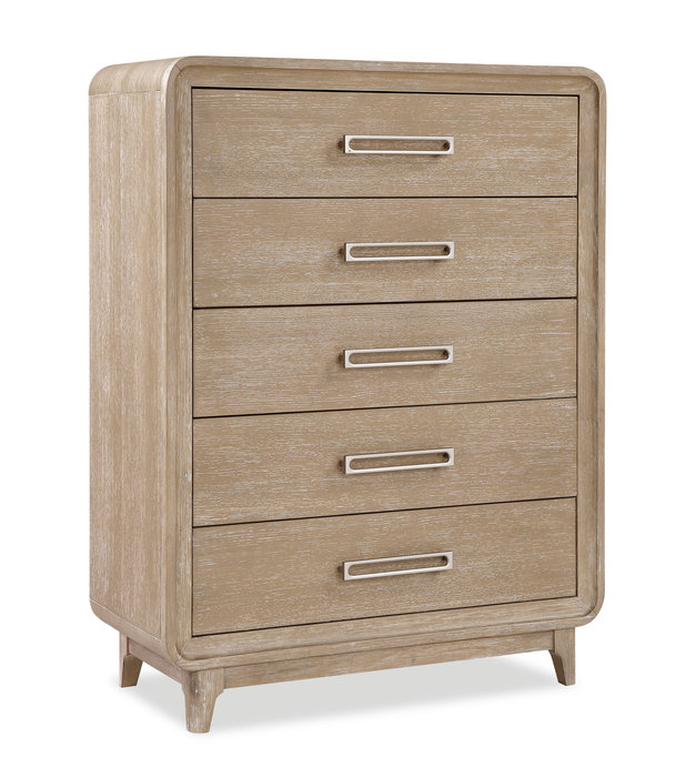 Sahsa Bedroom Chest of Drawers, 5-Drawer, 40\"W x 52\"H - Natural Oak Brown
