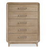 Sahsa Bedroom Chest of Drawers, 5-Drawer, 40"W x 52"H - Natural Oak Brown | Commode verticale de chambre à coucher Sasha de 40 po (L) x 52 po (H) à 5 tiroirs - brun chêne naturel