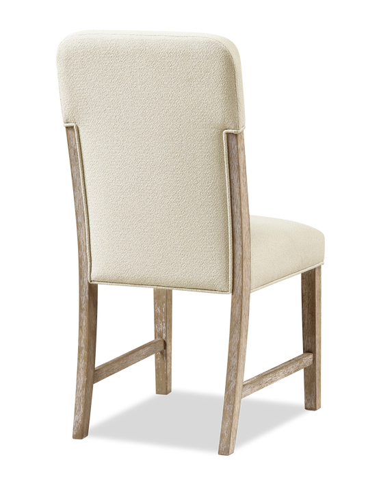 Sasha Dining Chair with Chenille Fabric - Taupe/Natural Oak Brown