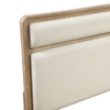 Sasha Panel Bed with Fabric Headboard & Footboard, Natural Oak Brown - King Size | Lit à panneaux Sasha avec tête et pied de lit en tissu, brun chêne naturel - format très grand lit