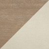 Sasha Panel Bed with Fabric Headboard & Footboard, Natural Oak Brown - Queen Size | Lit à panneaux Sasha avec tête et pied de lit en tissu, brun chêne naturel - format grand lit