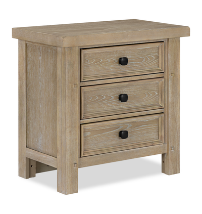 Sonoma Bedside 3-Drawer Nightstand, 28"W x 28"H - Light Brown | Table de nuit Sonoma de 28 po (L) x 28 po (H) à 3 tiroirs - brun clair