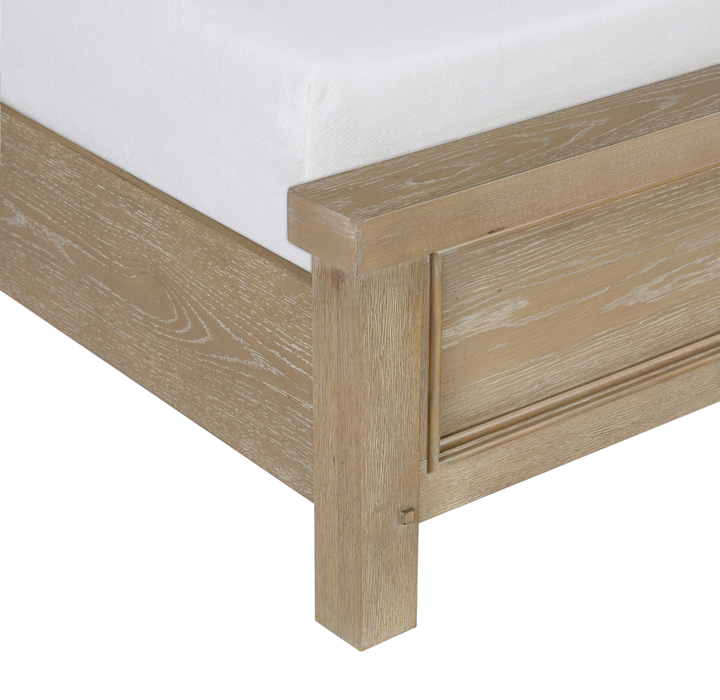 Sonoma Panel Bed with Headboard & Frame, Light Brown - King Size