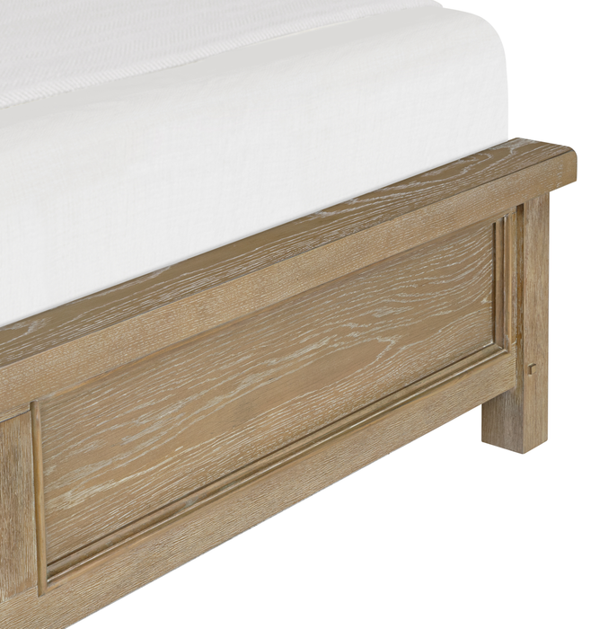 Sonoma Panel Bed with Headboard & Frame, Light Brown - King Size