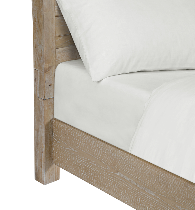 Sonoma Panel Bed with Headboard & Frame, Light Brown - Queen Size