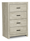 Soren Bedroom Chest of Drawers, 4-Drawer, 32\"W x 45\"H - Bleached Oak