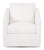 Made in Canada Sofa Lab Customizable Swivel 32" Fabric Accent Chair – Teddy Snow | Fauteuil d’appoint pivotant personnalisable de Sofa Lab de 32 po fabriqué au Canada en tissu - Teddy Snow