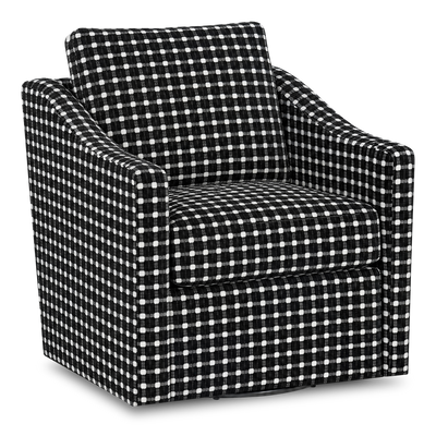 Made in Canada Sofa Lab Customizable Swivel 32" Fabric Accent Chair – Panda Accent Fabric | Fauteuil d’appoint pivotant personnalisable de Sofa Lab de 32 po fabriqué au Canada en tissu - tissu décoratif Panda