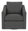 Made in Canada Sofa Lab Customizable Swivel 32" Fabric Accent Chair – Panda Accent Fabric | Fauteuil d’appoint pivotant personnalisable de Sofa Lab de 32 po fabriqué au Canada en tissu - tissu décoratif Panda