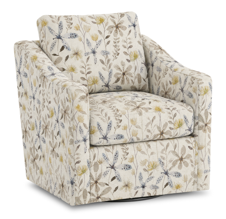 Made in Canada Sofa Lab Customizable Swivel 32\" Fabric Accent Chair – Dust Accent Fabric 
