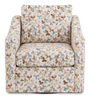 Made in Canada Sofa Lab Customizable Swivel 32" Fabric Accent Chair – Rose Accent Fabric | Fauteuil d’appoint pivotant personnalisable de Sofa Lab de 32 po fabriqué au Canada en tissu - tissu décoratif Rose
