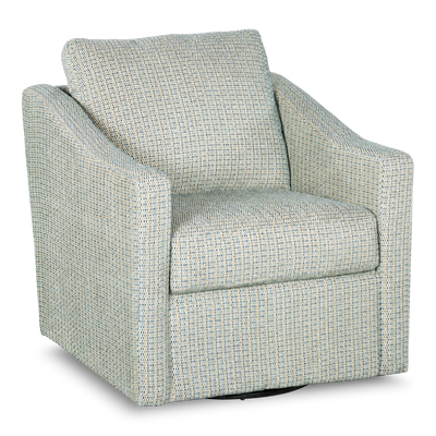 Made in Canada Sofa Lab Customizable Swivel 32" Fabric Accent Chair – Peacock Accent Fabric | Fauteuil d’appoint pivotant personnalisable de Sofa Lab de 32 po fabriqué au Canada en tissu - tissu décoratif Peacock