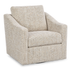 Made in Canada Sofa Lab Customizable Swivel 32\" Fabric Accent Chair – Rust Accent Fabric 