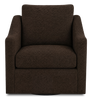 Made in Canada Sofa Lab Customizable Swivel 32" Fabric Accent Chair – Teddy Walnut | Fauteuil d’appoint pivotant personnalisable de Sofa Lab de 32 po fabriqué au Canada en tissu - Teddy Walnut