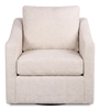 Made in Canada Sofa Lab Customizable Swivel 32" Fabric Accent Chair – Chenille White | Fauteuil d’appoint pivotant personnalisable de Sofa Lab de 32 po fabriqué au Canada en tissu - Chenille White
