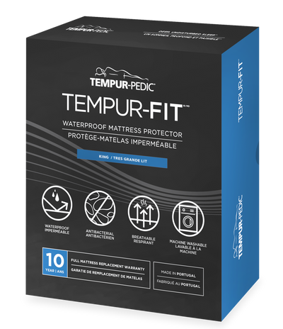 Tempur-Pedic® TEMPUR-FIT® Waterproof King Mattress Protector | Protège-matelas imperméable TEMPUR-FitMC de Tempur-Pedic pour très grand lit