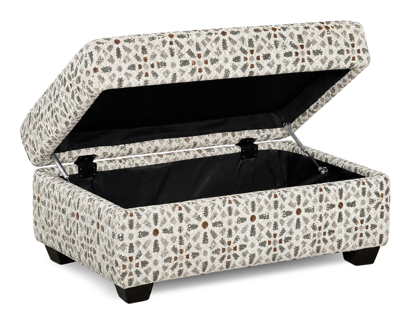 Made in Canada Customizable Sofa Lab Trunk 39\" Fabric Storage Ottoman – Copper Accent Fabric