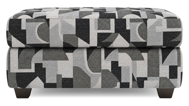 Made in Canada Customizable Sofa Lab Trunk 39\" Fabric Storage Ottoman – Onyx Accent Fabric