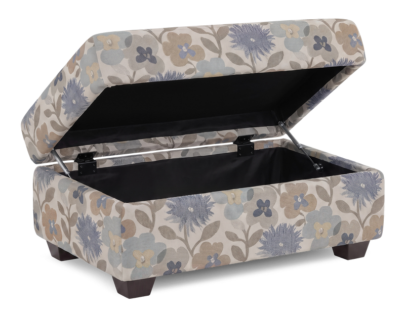 Made in Canada Customizable Sofa Lab Trunk 39\" Fabric Storage Ottoman – Dragonfly Accent Fabric