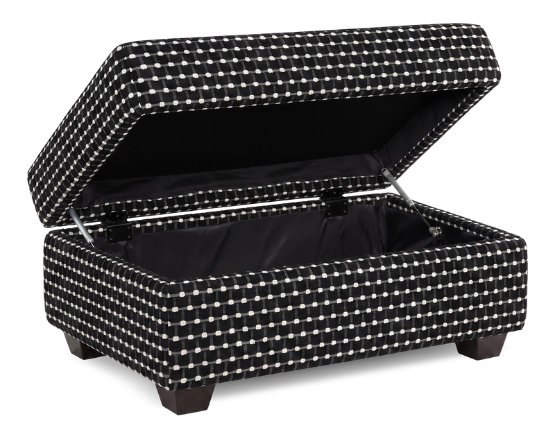 Made in Canada Customizable Sofa Lab Trunk 39\" Fabric Storage Ottoman – Panda Accent Fabric