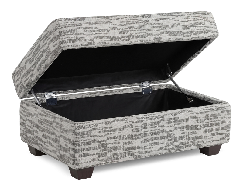 Made in Canada Customizable Sofa Lab Trunk 39\" Fabric Storage Ottoman – Flint Accent Fabric
