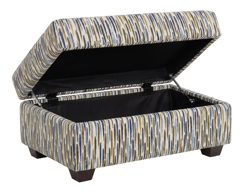 Made in Canada Customizable Sofa Lab Trunk 39\" Fabric Storage Ottoman – Capri Accent Fabric