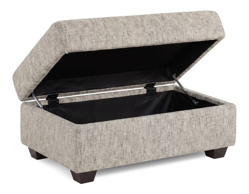 Made in Canada Customizable Sofa Lab Trunk 39\" Fabric Storage Ottoman – Rust Accent Fabric