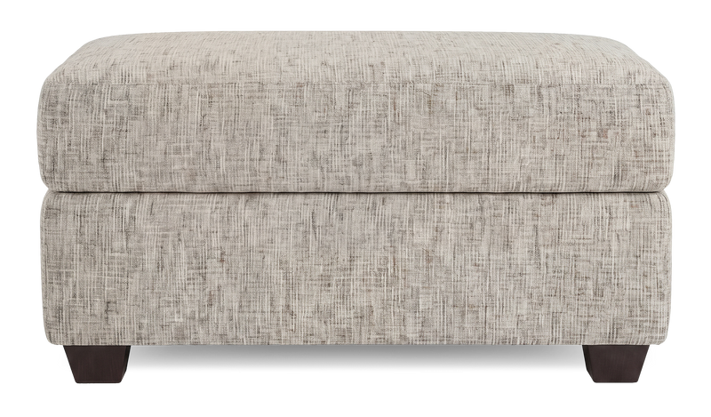 Made in Canada Customizable Sofa Lab Trunk 39\" Fabric Storage Ottoman – Rust Accent Fabric