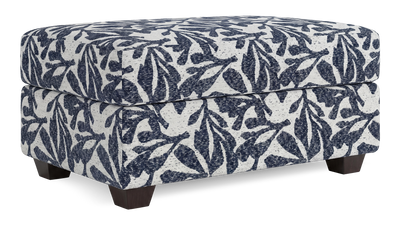 Made in Canada Customizable Sofa Lab Trunk 39" Fabric Storage Ottoman – Marine Accent Fabric | Pouf de rangement personnalisable Trunk de Sofa Lab de 39 po fabriqué au Canada en tissu - tissu décoratif Marine