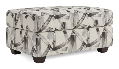 Made in Canada Customizable Sofa Lab Trunk 39" Fabric Storage Ottoman – Stormy Accent Fabric | Pouf de rangement personnalisable Trunk de Sofa Lab de 39 po fabriqué au Canada en tissu - tissu décoratif Stormy