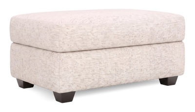 Made in Canada Customizable Sofa Lab Trunk 39" Fabric Storage Ottoman – Chenille White | Pouf de rangement personnalisable Trunk de Sofa Lab de 39 po fabriqué au Canada en tissu - Chenille White