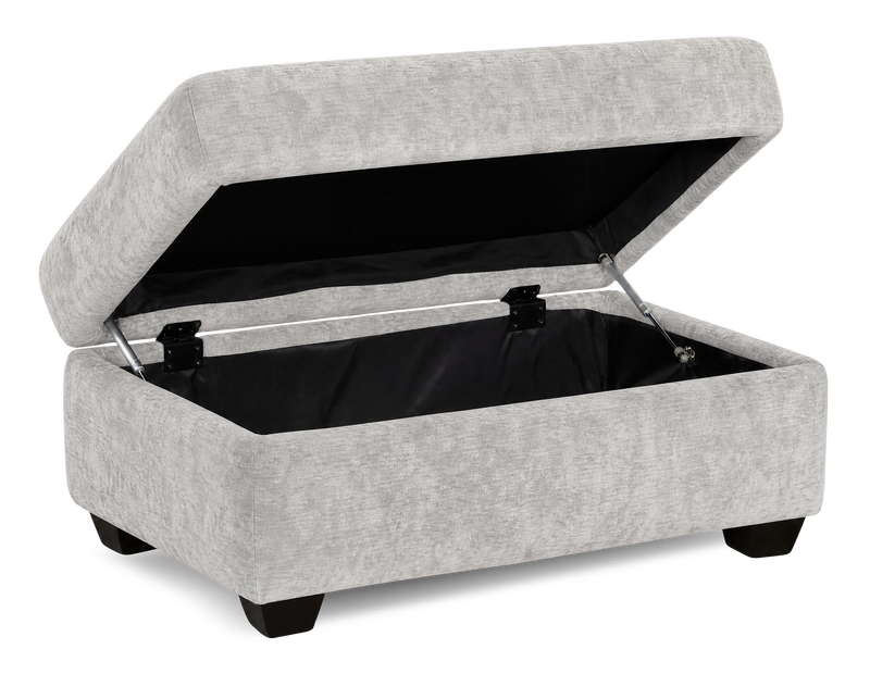 Made in Canada Customizable Sofa Lab Trunk 39\" Fabric Storage Ottoman – Plush Oyster