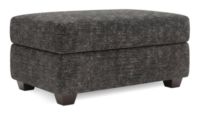 Made in Canada Customizable Sofa Lab Trunk 39" Fabric Storage Ottoman – Plush Charcoal | Pouf de rangement personnalisable Trunk de Sofa Lab de 39 po fabriqué au Canada en tissu - Plush Charcoal