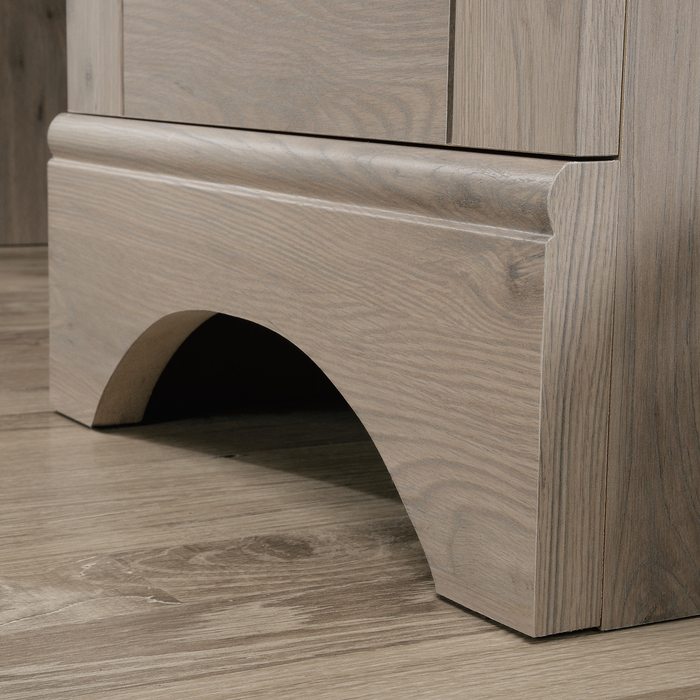 Tyren 59.45“ Rustic Office Desk with Drawers – Laurel Oak 