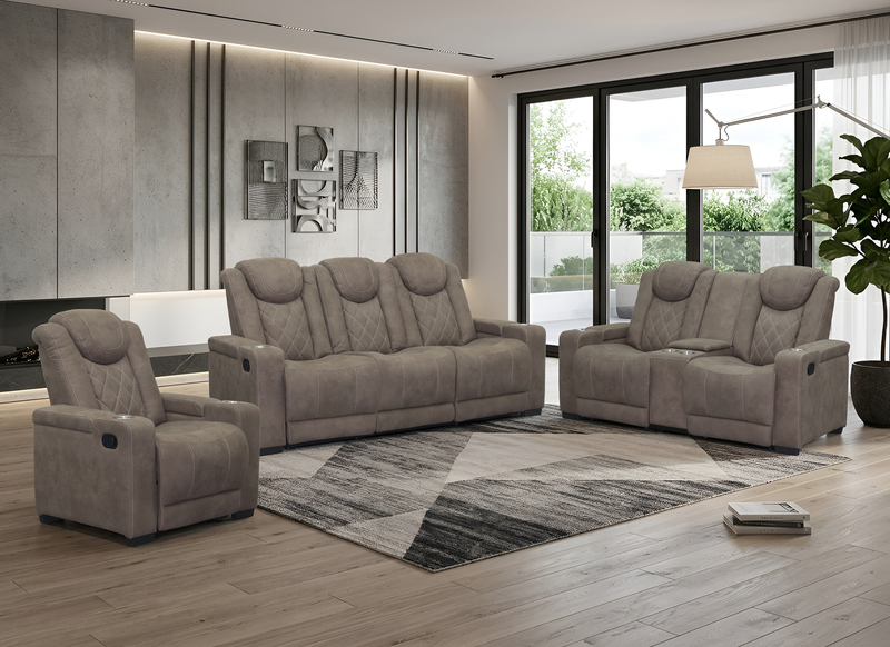 Venture 70.08” Faux Suede Reclining Loveseat with Storage and Cupholders - Chocolate