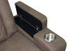 Venture 83.5” Faux Suede Reclining Sofa with Storage, Cupholders, and USB Port - Chocolate | Sofa inclinable Venture de 83,5 po en suédine avec rangement, porte-gobelets et port USB - chocolat