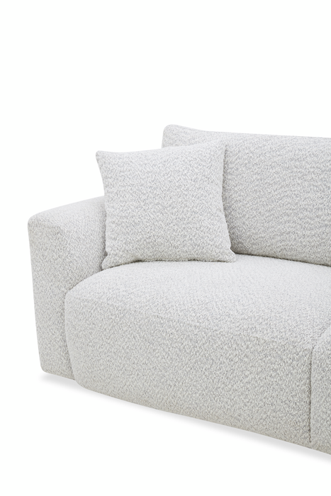 Waverly 90.94” Contemporary Fabric Sofa with Removable Back Cushion - Linen