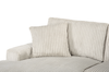 Willow 2-Piece Fabric Sectional with Removable Cushions and Chaise Ottoman – Sand | Sofa sectionnel Willow 2 pièces en tissu avec coussins amovibles et pouf de fauteuil long - sable