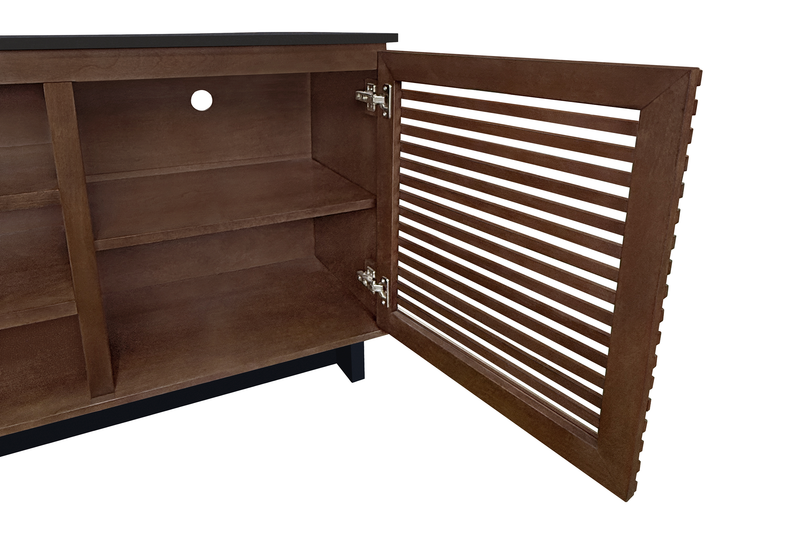 Wilder 68\" Traditional TV Stand with Storage and Cable Management for TVs up to 78\" – Dark Brown