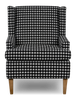 Made in Canada Sofa Lab Customizable Wingback 30" Fabric Accent Chair – Panda Accent Fabric | Fauteuil d’appoint à oreilles personnalisable de Sofa Lab de 30 po fabriqué au Canada en tissu - tissu décoratif Panda