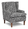 Made in Canada Sofa Lab Customizable Wingback 30" Fabric Accent Chair – Jet Accent Fabric | Fauteuil d’appoint à oreilles personnalisable de Sofa Lab de 30 po fabriqué au Canada en tissu - tissu décoratif Jet