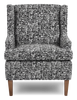 Made in Canada Sofa Lab Customizable Wingback 30" Fabric Accent Chair – Jet Accent Fabric | Fauteuil d’appoint à oreilles personnalisable de Sofa Lab de 30 po fabriqué au Canada en tissu - tissu décoratif Jet