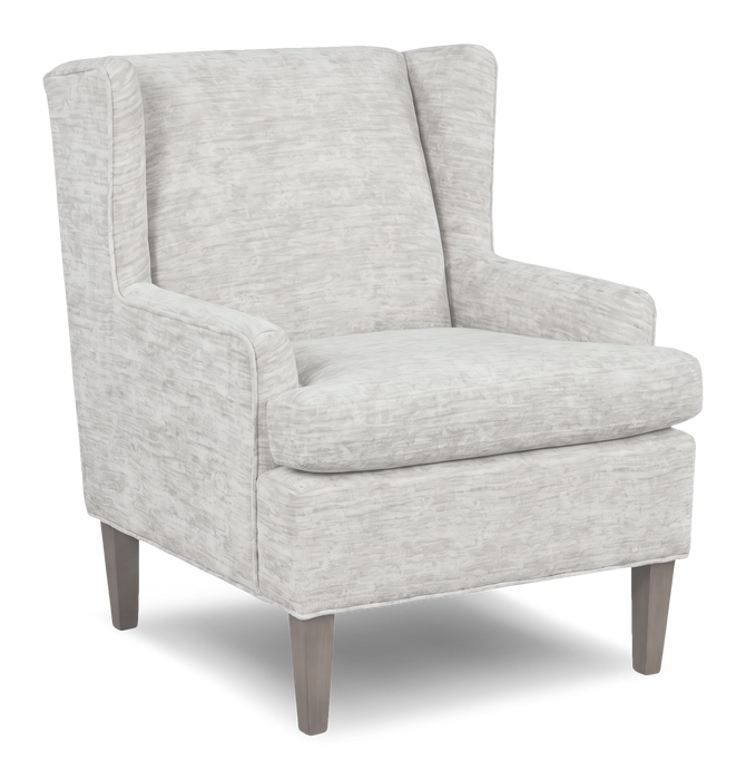 Made in Canada Sofa Lab Customizable Wingback 30\" Fabric Accent Chair – Plush Oyster