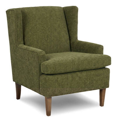 Made in Canada Sofa Lab Customizable Wingback 30" Fabric Accent Chair – Chenille Moss | Fauteuil d’appoint à oreilles personnalisable de Sofa Lab de 30 po fabriqué au Canada en tissu - Chenille Moss