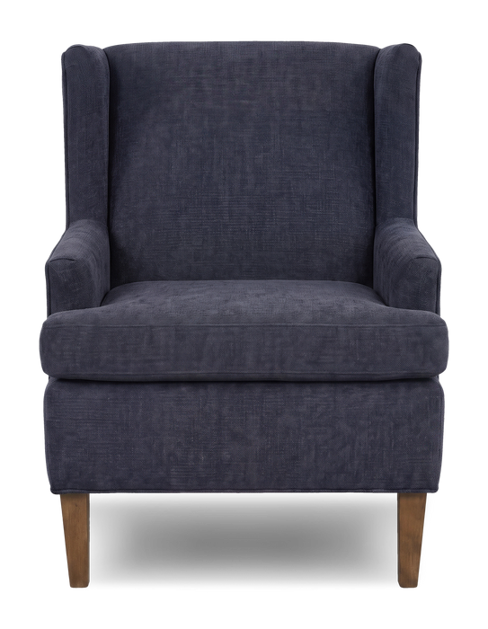 Made in Canada Sofa Lab Customizable Wingback 30\" Fabric Accent Chair – Chenille Pacific